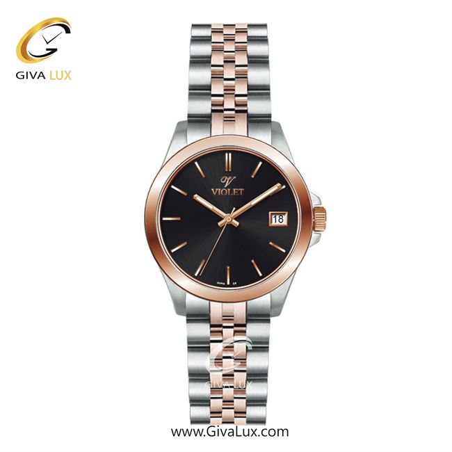 ساعت مچی اورجینال مردانه ویولت VIOLET نقره ای-رزگلد | رزگلد-نقره ای| مشکی| کد رفرنس 0555/2